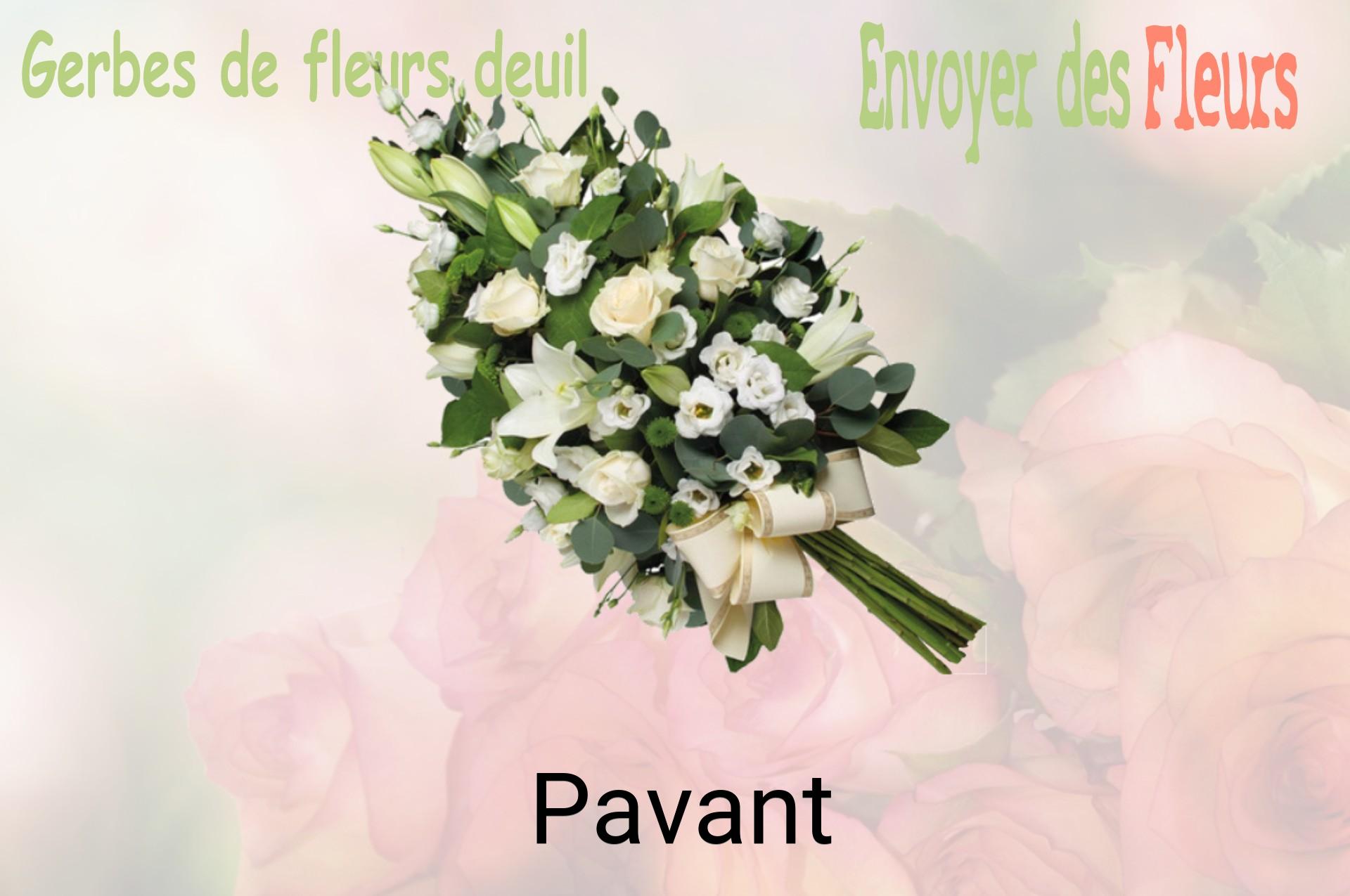 Gerbe de fleurs de deuil livrée à Pavant